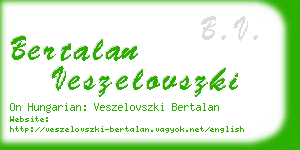 bertalan veszelovszki business card